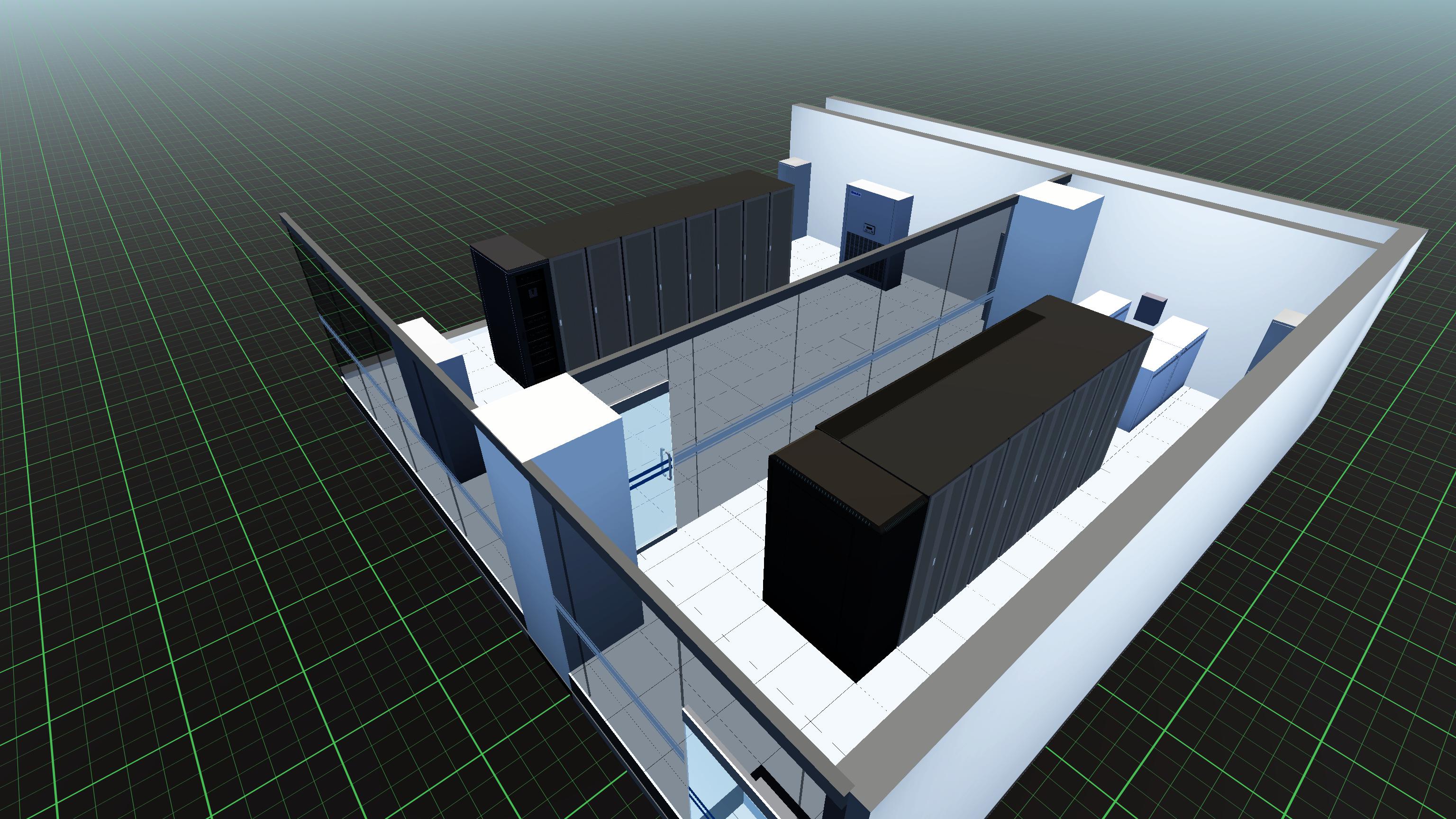 70 贵港联社机房3d场景 - 模模搭 | 物联网3d可视化应用平台