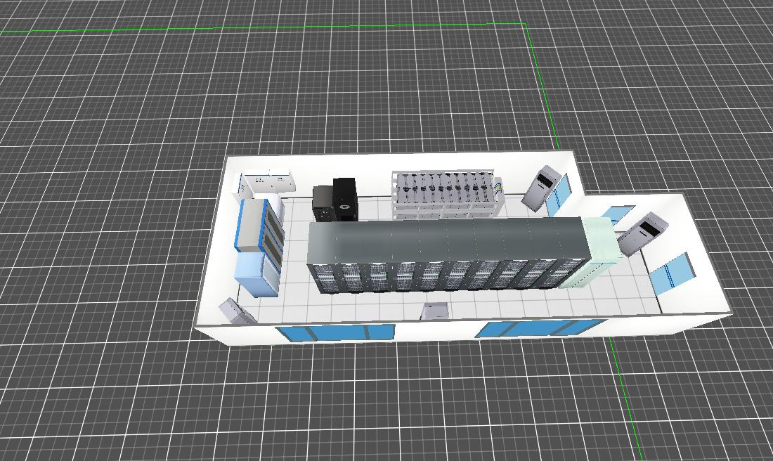 云桌面机房3d场景 