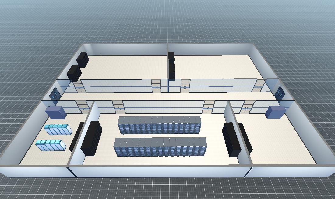 ✖ 機房模擬3d場景 - 模模搭 | 物聯網3d可視化應用平臺